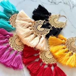 Fringe boho tassel earrings
